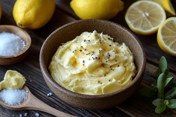 Zitronenbutter in Schüssel